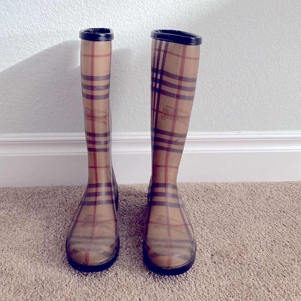 Burberry Rubber Mid-Calf Rain Boot